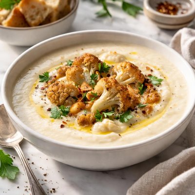 Image of Creamy Cauliflower Garlic Soup