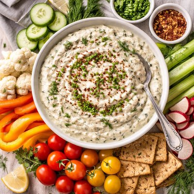 Image of Creamy Cauliflower Ranch Dip Low Fat