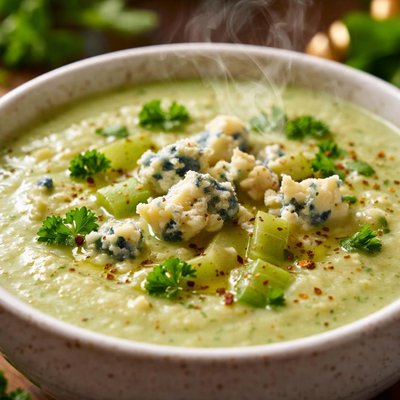 Image of Creamy Celery Soup with Blue Cheese