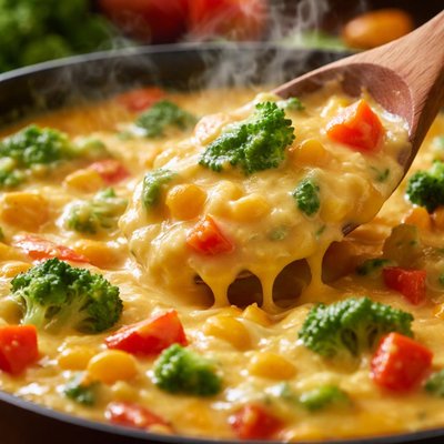 Image of Creamy Cheddar Vegetable Sauce