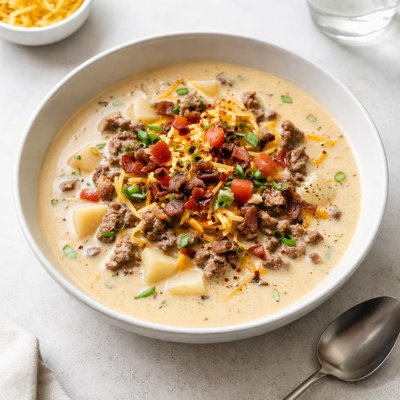 Image of Creamy Cheeseburger Soup