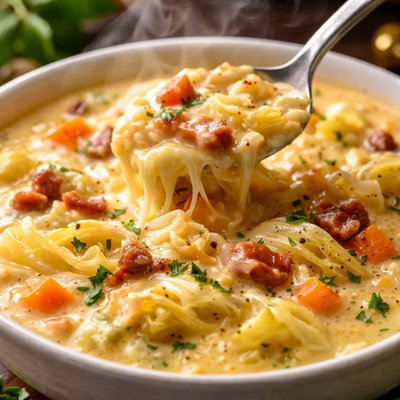 Image of Creamy Cheesy Cabbage Soup