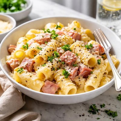 Image of Creamy Cheesy Ham and Pasta