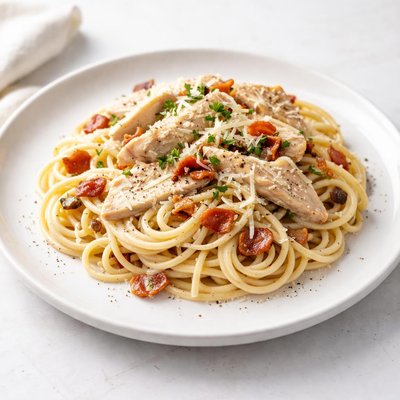 Image of Creamy Chicken and Bacon Spaghetti