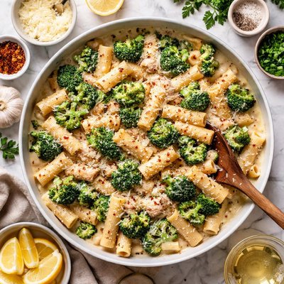 Image of Creamy Chicken and Broccoli Past