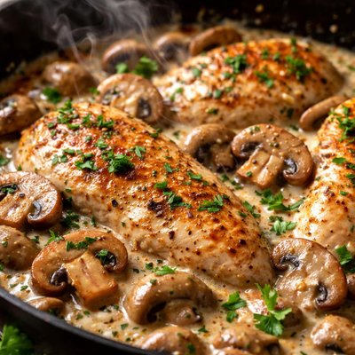 Image of Creamy Chicken and Mushrooms