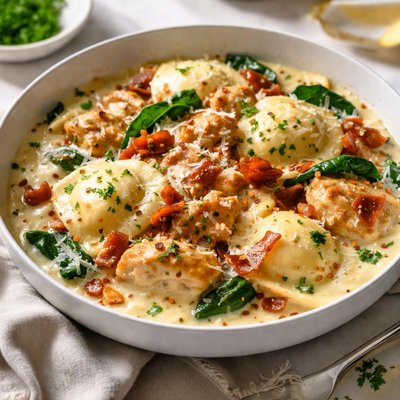 Image of Creamy Chicken and Ravioli with Bacon