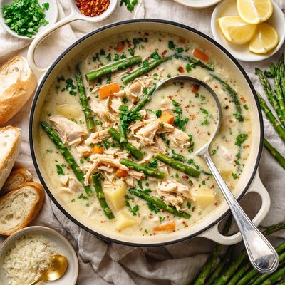 Image of Creamy Chicken Asparagus Soup