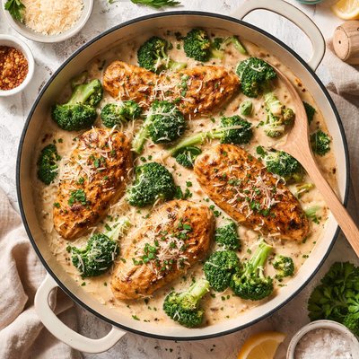 Image of Creamy Chicken Broccoli Skillet
