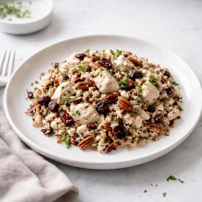 Image of Creamy Chicken Cranberry Pecan Wild Rice