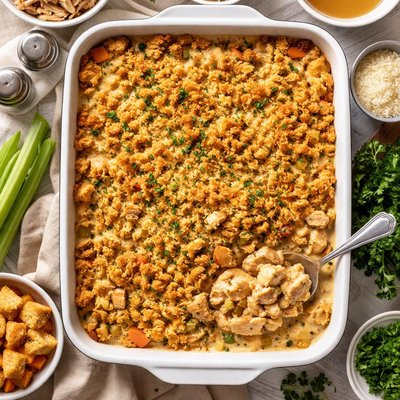 Image of Creamy Chicken Dressing Casserole
