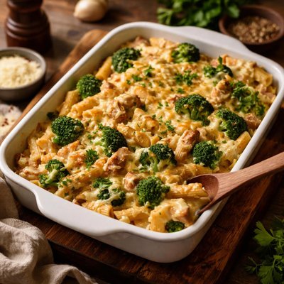 Image of Creamy Chicken Pasta and Broccoli Bake