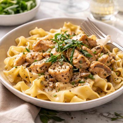 Image of Creamy Chicken Tarragon with Egg Noodles