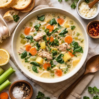 Image of Creamy Chicken Vegetable Soup