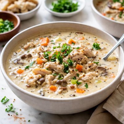 Image of Creamy Chicken Wild Rice Soup