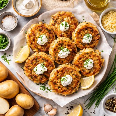 Image of Creamy Chive Potato Cakes
