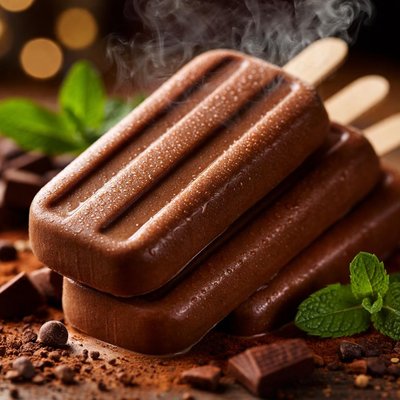 Image of Creamy Chocolate Popsicles