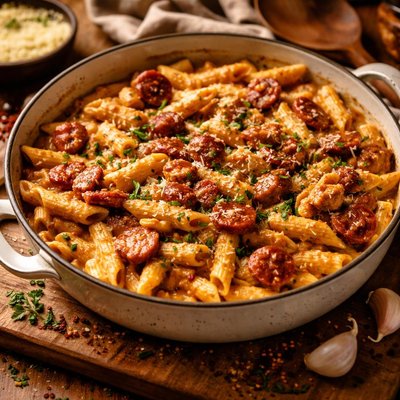 Image of Creamy Chorizo and Chicken Pasta