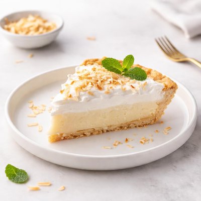 Image of Creamy Coconut Pie with Its Own Crust