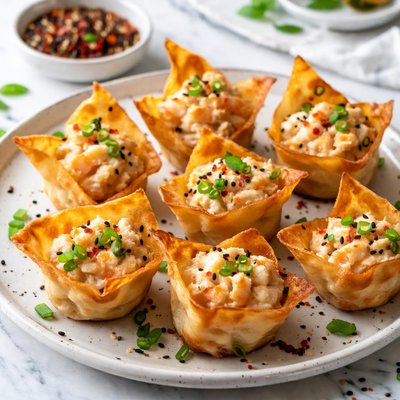 Image of Creamy Crab and Shrimp Wontons