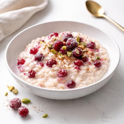 Image of Creamy Cranberry Rice Pudding