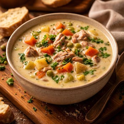 Image of Creamy Crock Pot Turkey Soup