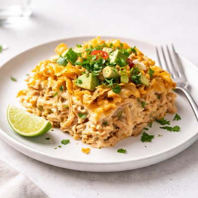 Image of Creamy Crunchy Chicken Enchilada Casserole
