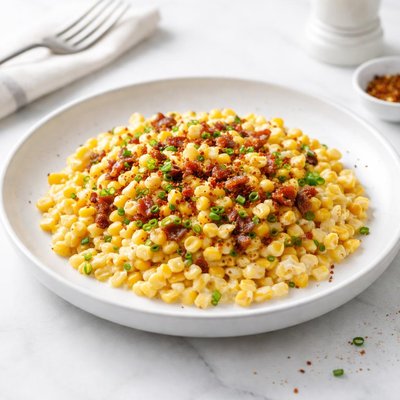 Image of Creamy Crunchy Skillet Corn