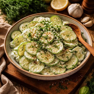 Image of Creamy Cucumber Salad Aka Cucumbers and Cream