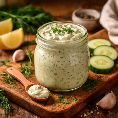 Image of Creamy Cucumber Salad Dressing