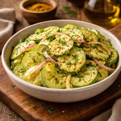 Image of Creamy Cucumber Salad with Curry