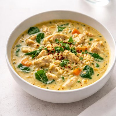 Image of Creamy Curried Chicken Rice Soup
