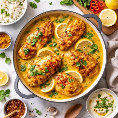 Image of Creamy Curry Lemon Chicken