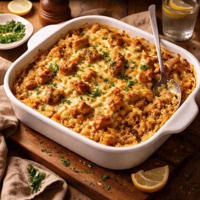 Image of Creamy Curry Pork and Rice Bake