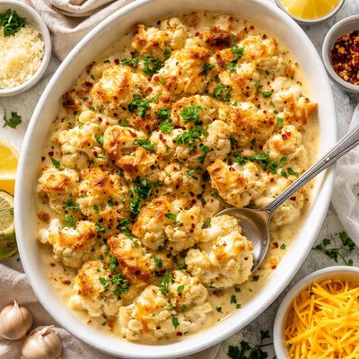 Image of Creamy Dijon Cheesy Cauliflower