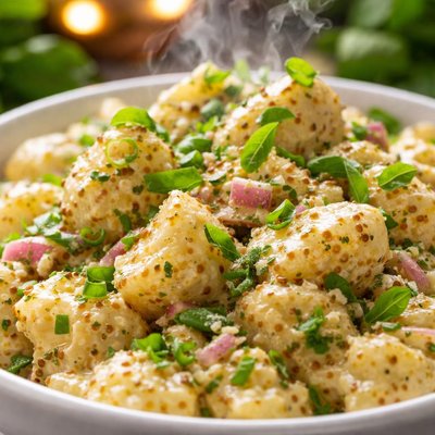 Image of Creamy Dijon Potato Salad with Basil