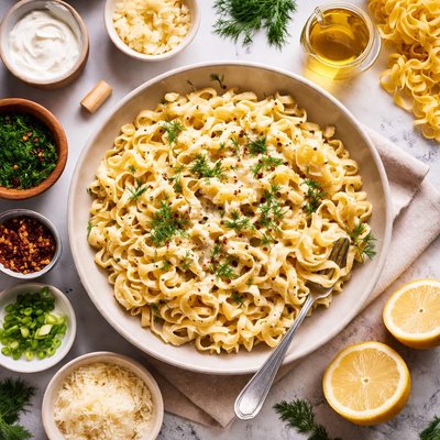 Image of Creamy Dill Noodles Oamc