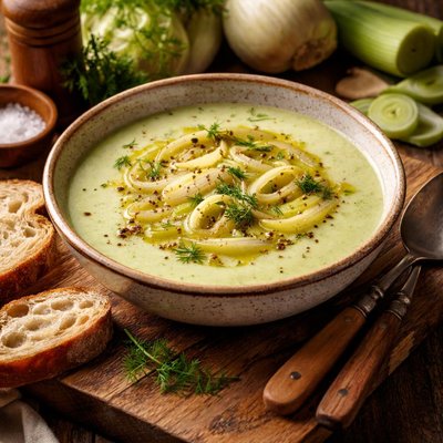 Image of Creamy Fennel and Leek Soup