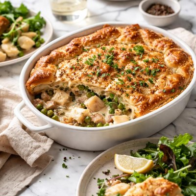Image of Creamy Fish and Mushroom Pie