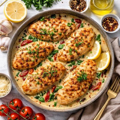 Image of Creamy Fried Turkey Cutlets