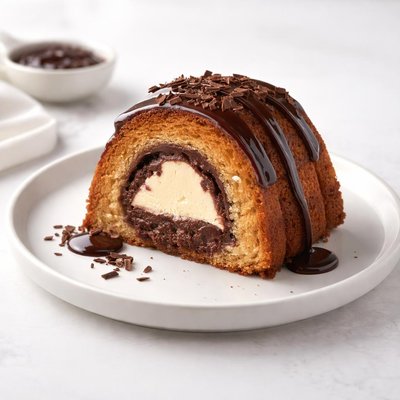 Image of Creamy Fudge Tunnel Cake