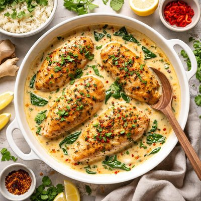 Image of Creamy Garlic Ginger Chicken