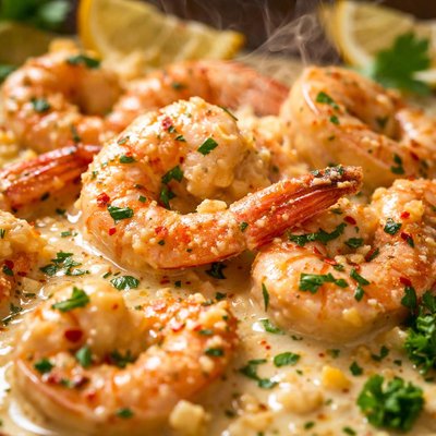 Image of Creamy Garlic Prawns
