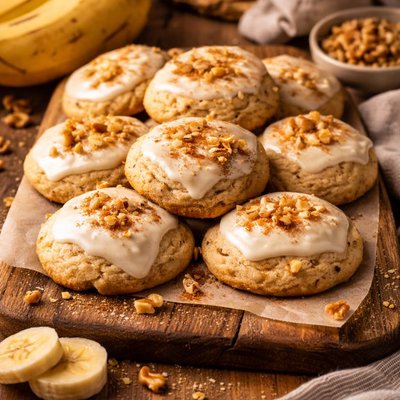 Image of Creamy Glazed Banana Cookies 2die4