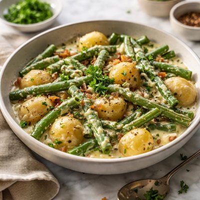 Image of Creamy Green Beans and Potatoes