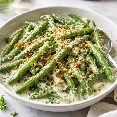 Image of Creamy Green Beans Parmesan