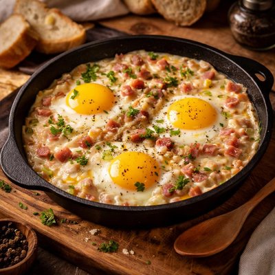 Image of Creamy Ham and Eggs