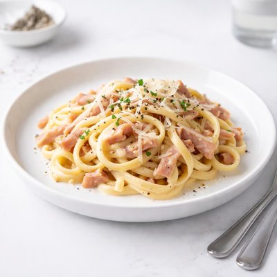 Image of Creamy Ham Fettuccine Quick and Easy