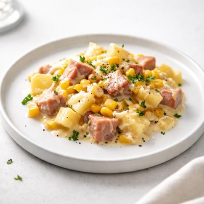 Image of Creamy Ham Potato Corn Casserole