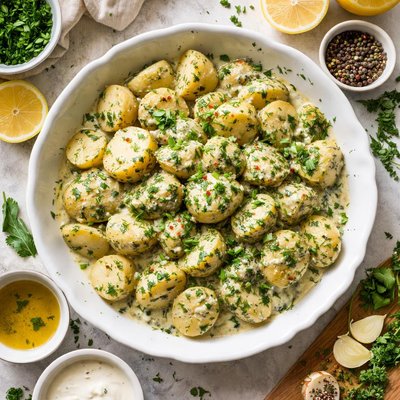 Image of Whole30 Creamy Herb Potatoes